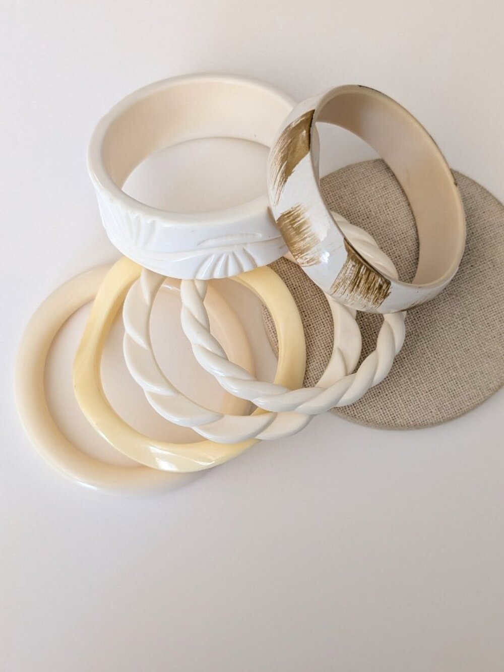 Cream stacking bangle bundle - Picture 12 of 12